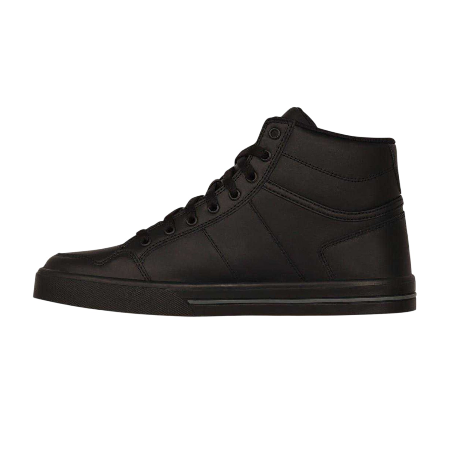 Black-Charcoal - Side - Lonsdale Mens Canons Flat Trainers