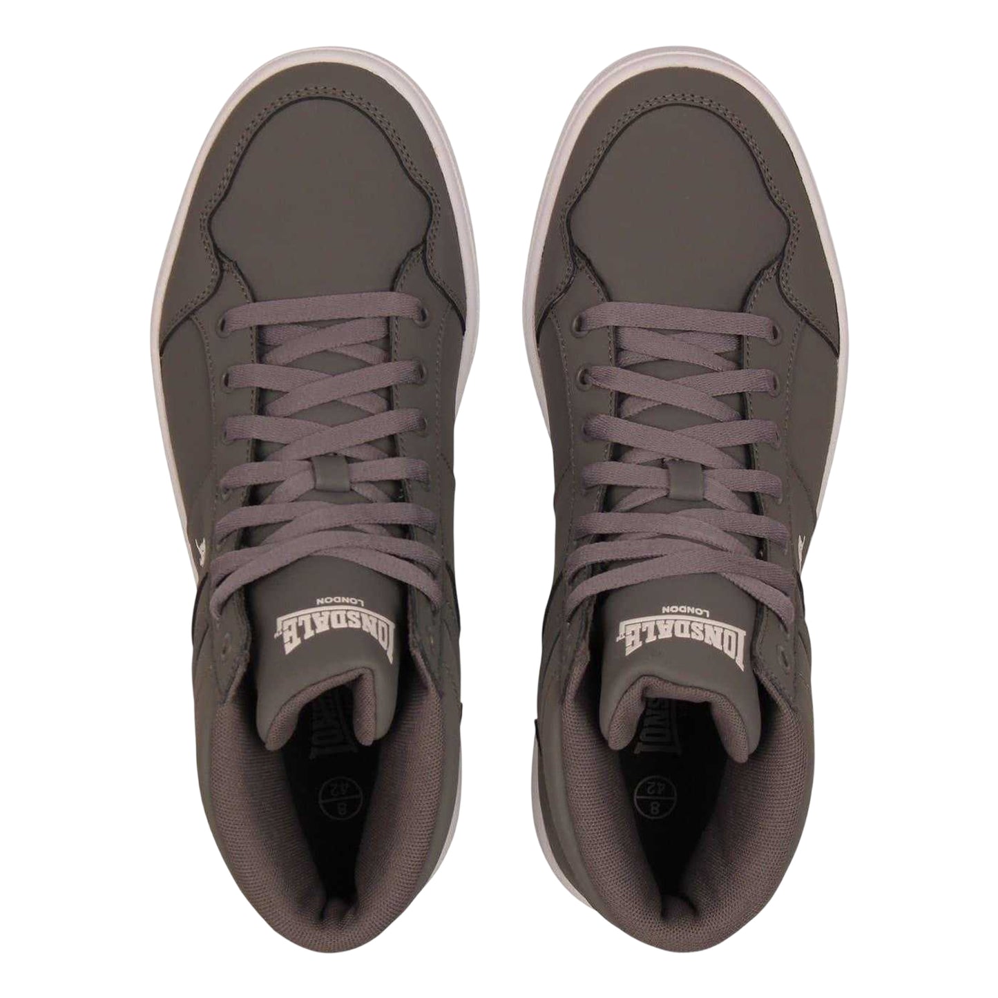 Grey-White - Lifestyle - Lonsdale Mens Canons Flat Trainers