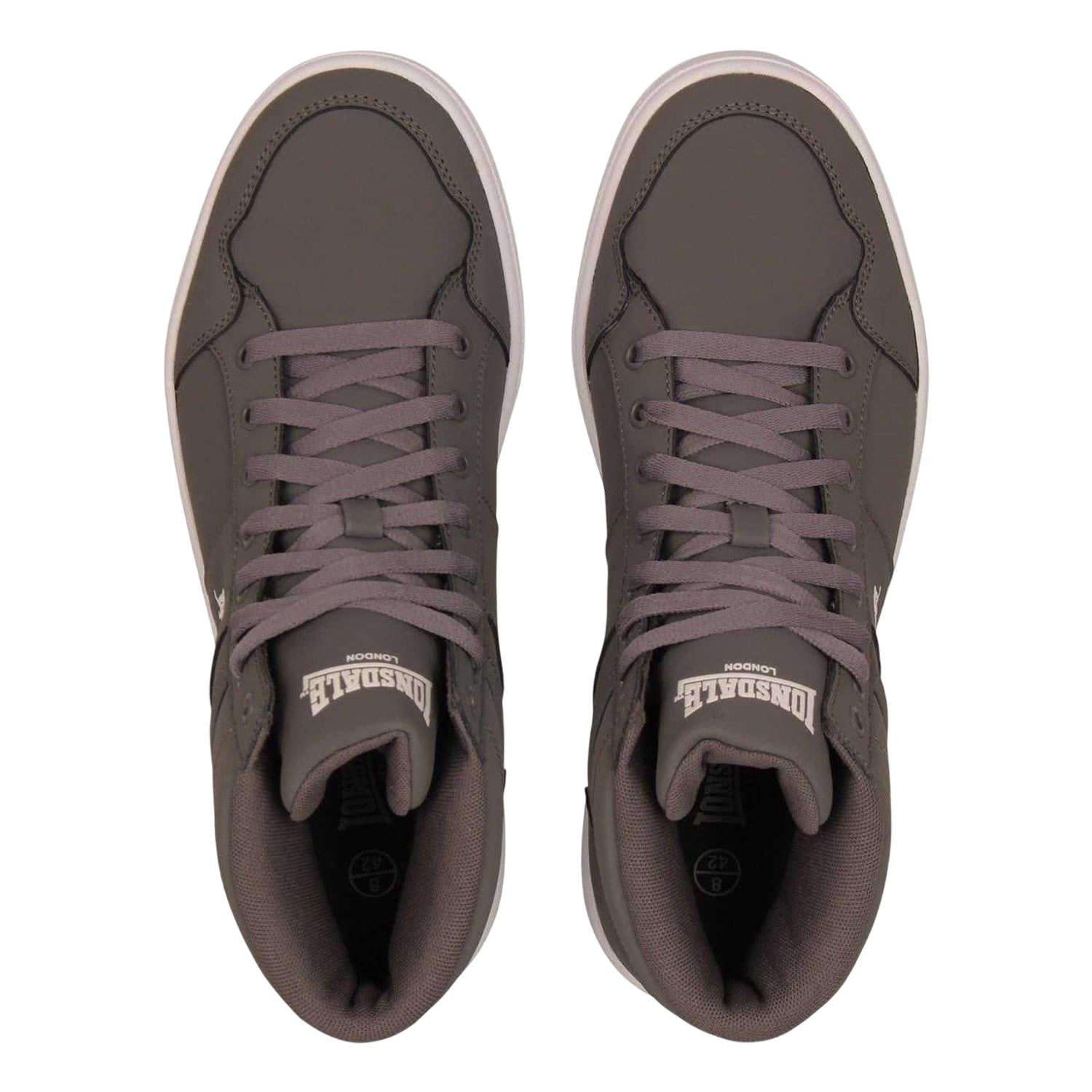 Grey-White - Lifestyle - Lonsdale Mens Canons Flat Trainers
