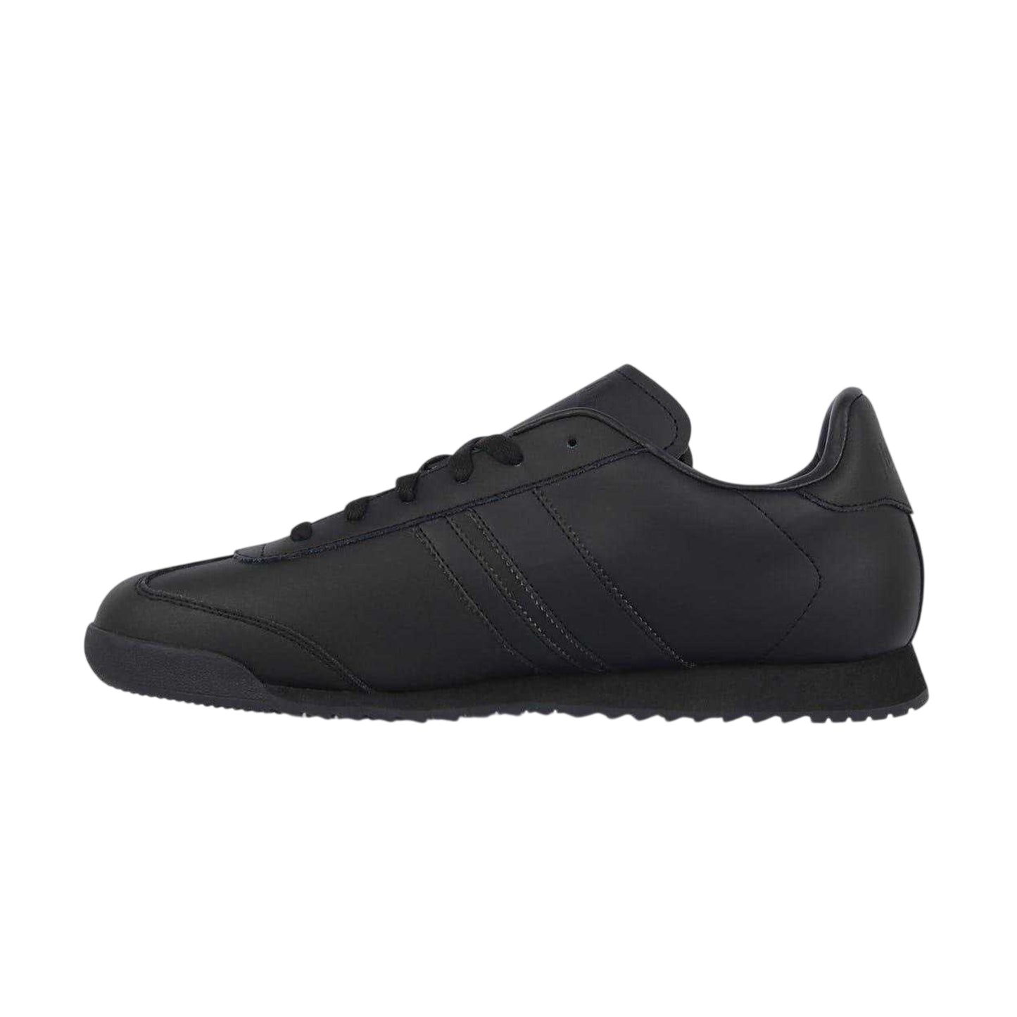 Black - Back - Lonsdale Mens Lambo Side Stripe Trainers