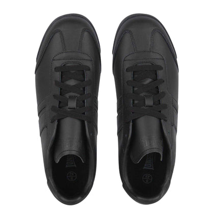 Black - Side - Lonsdale Mens Lambo Side Stripe Trainers
