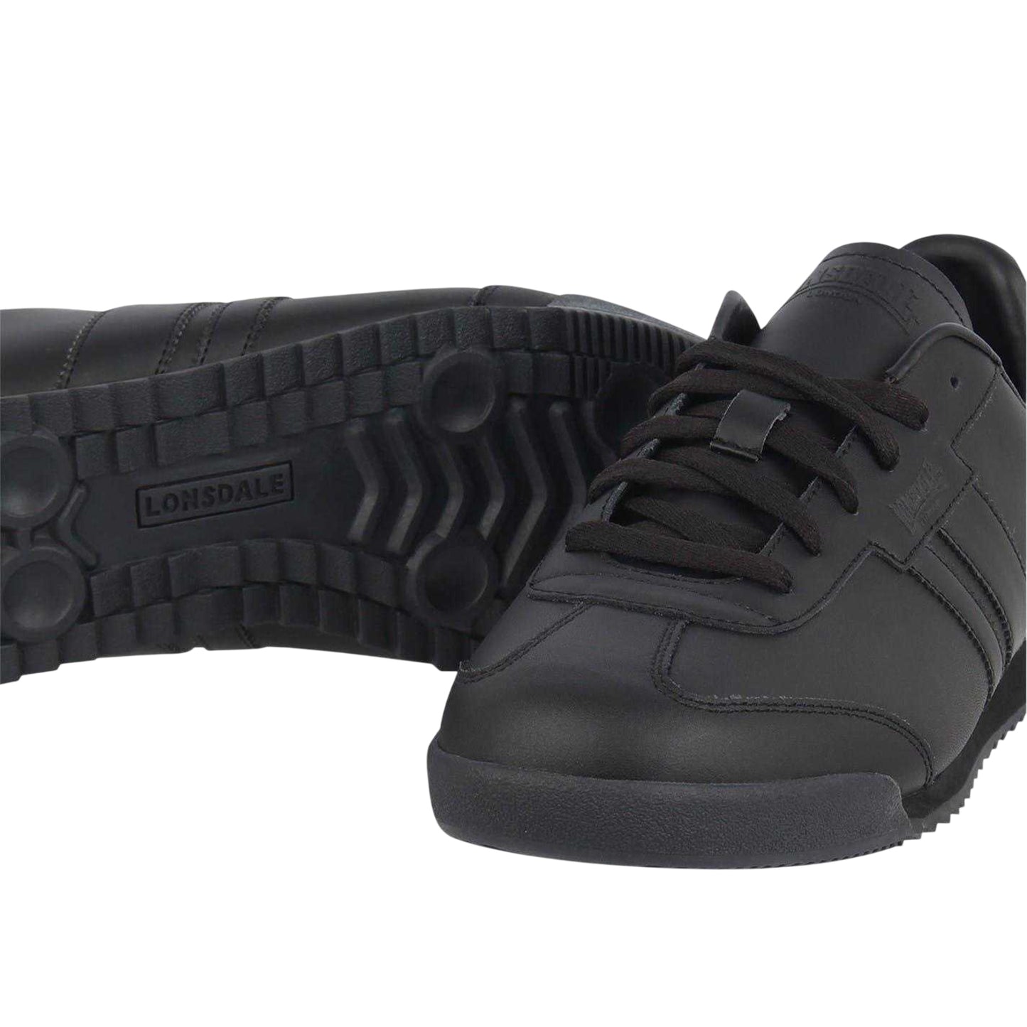 Black - Lifestyle - Lonsdale Mens Lambo Side Stripe Trainers
