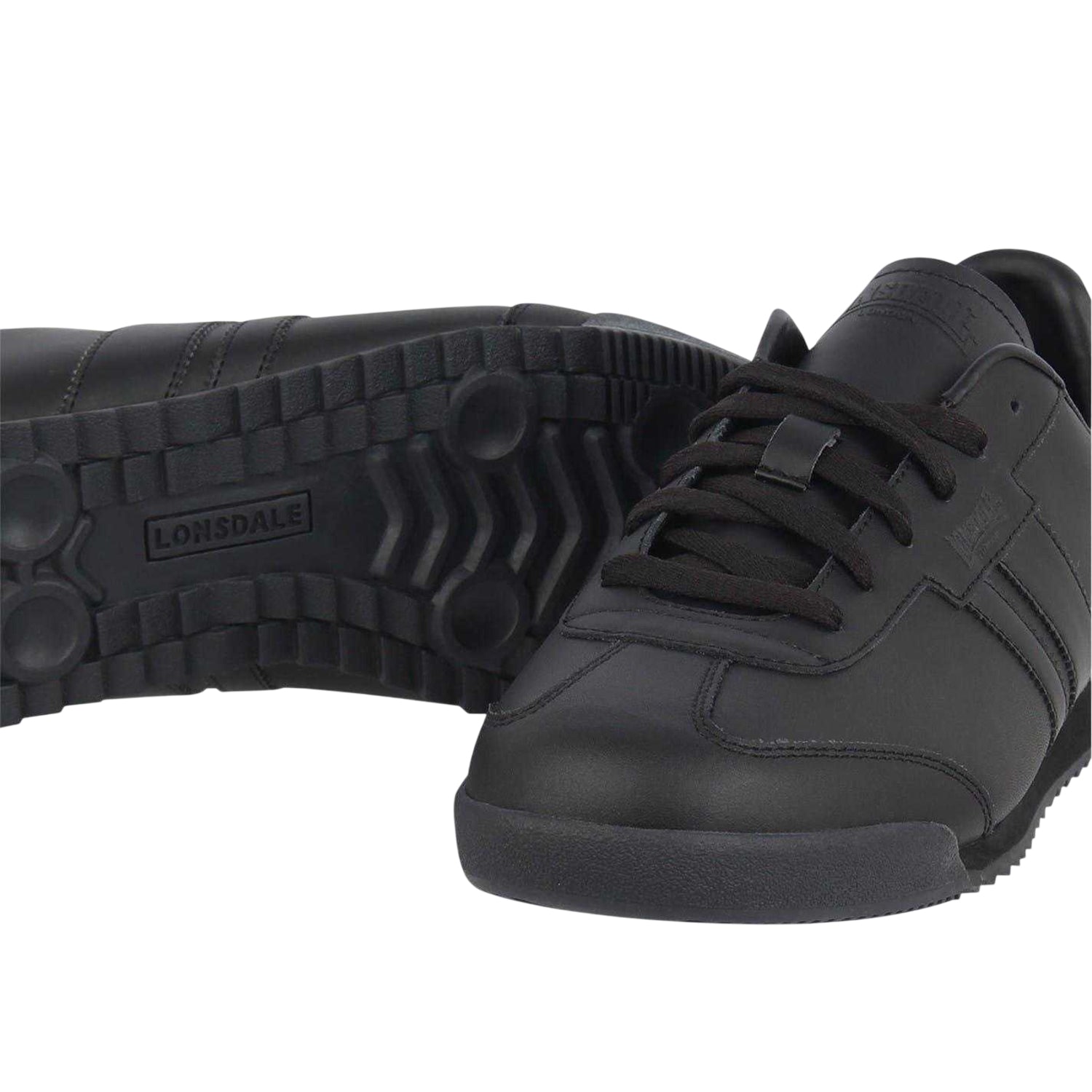Black - Lifestyle - Lonsdale Mens Lambo Side Stripe Trainers