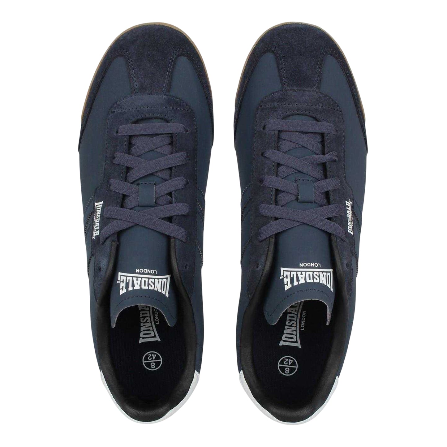 Navy - Lifestyle - Lonsdale Mens Lambo Side Stripe Trainers