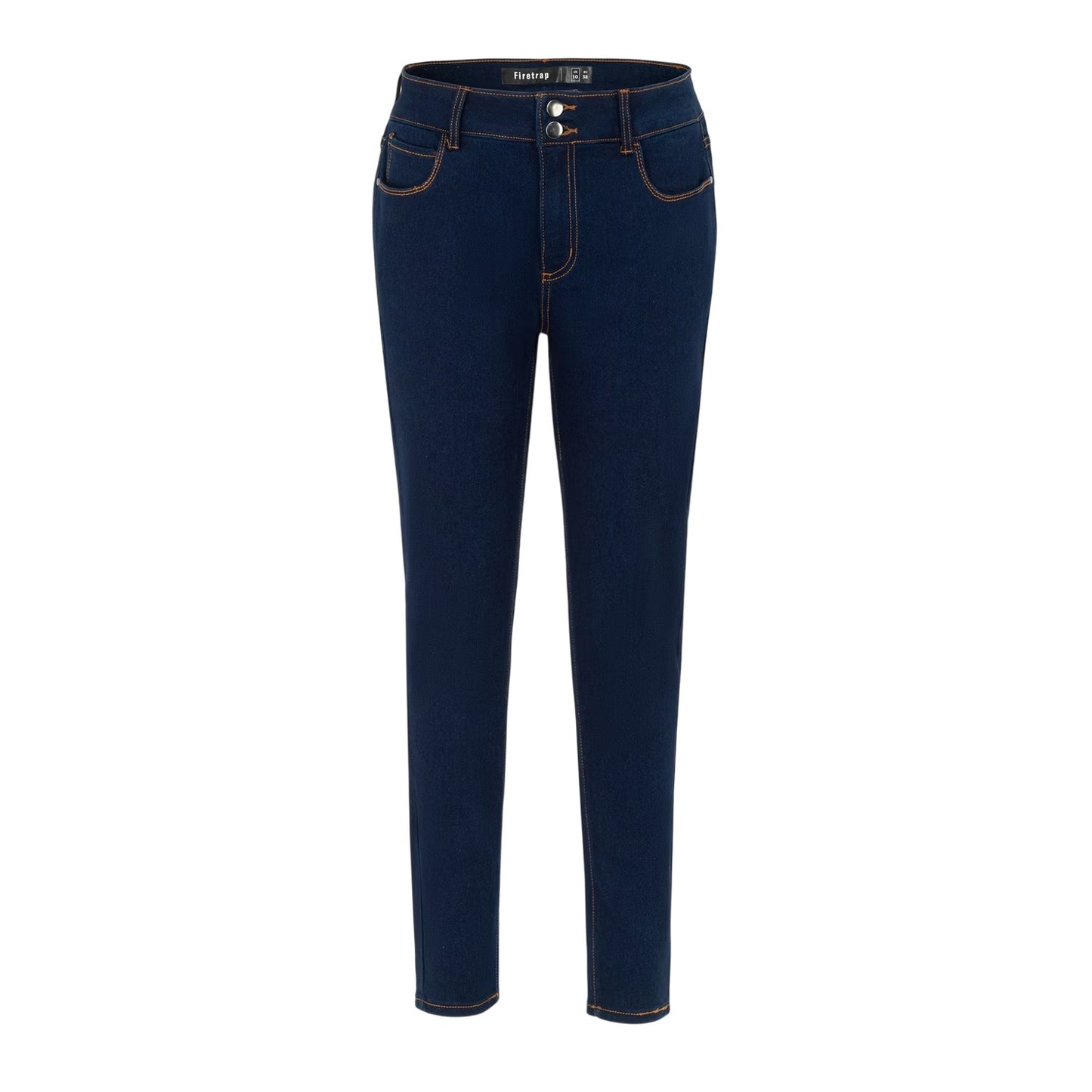 Navy - Front - Firetrap Womens-Ladies Plain Skinny Jeans