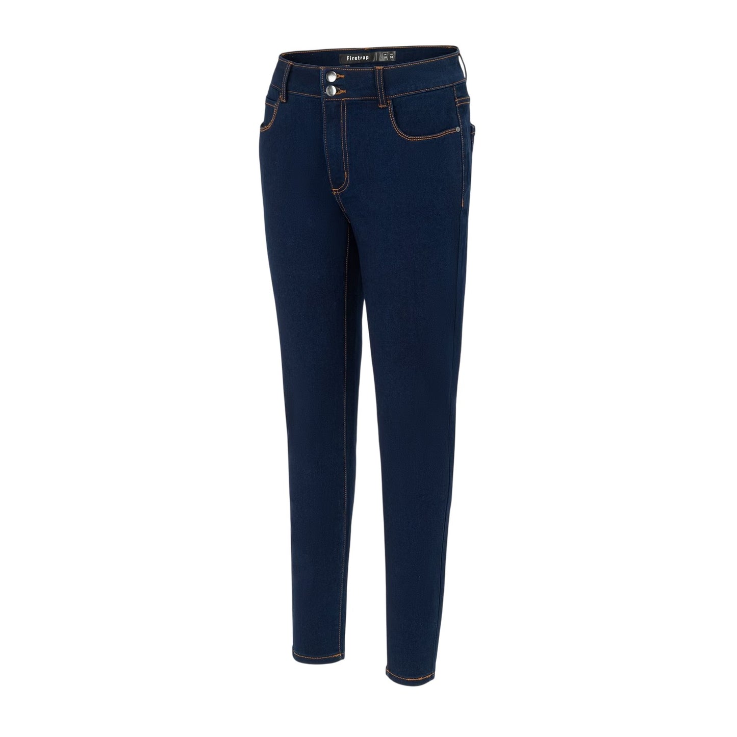 Navy - Side - Firetrap Womens-Ladies Plain Skinny Jeans