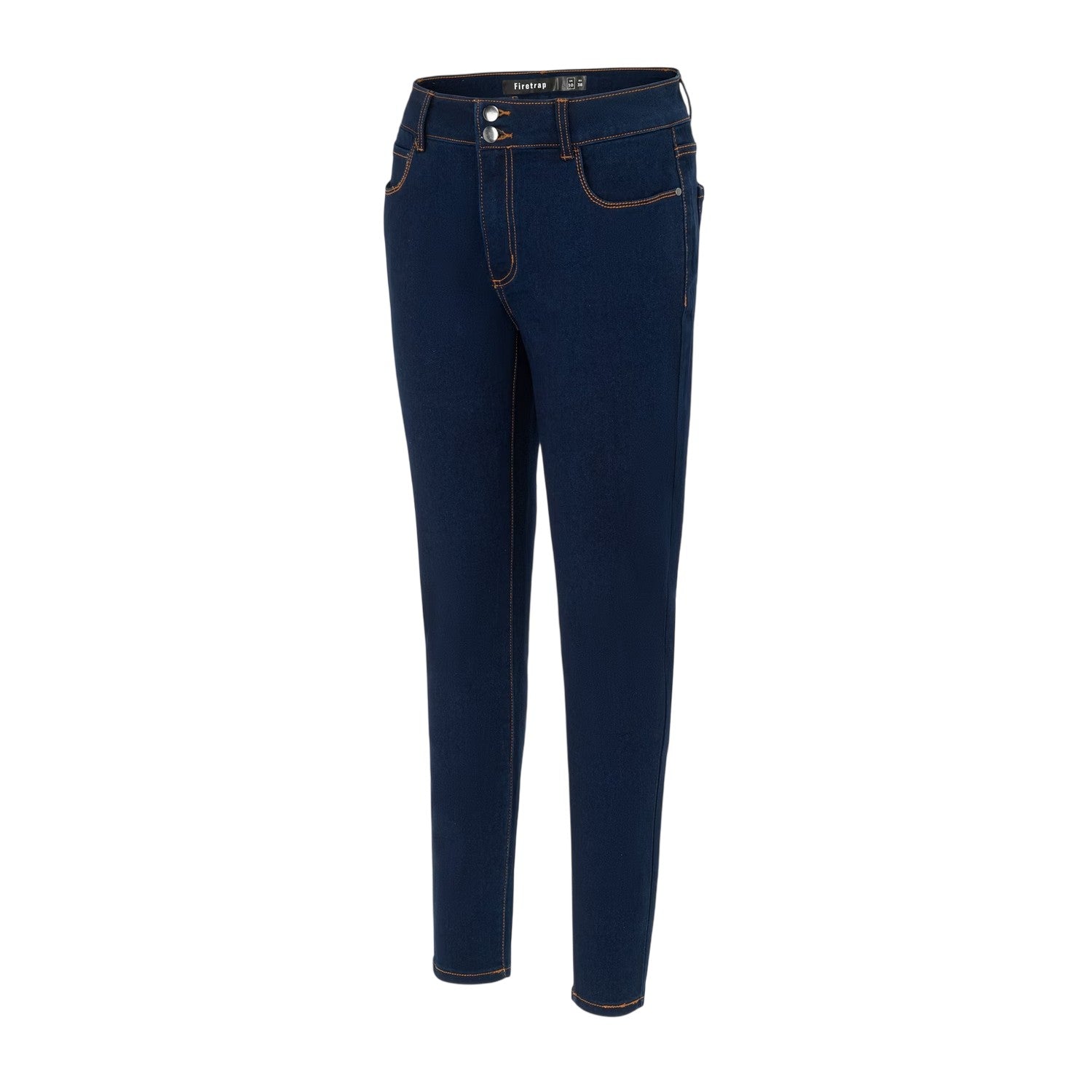 Navy - Side - Firetrap Womens-Ladies Plain Skinny Jeans