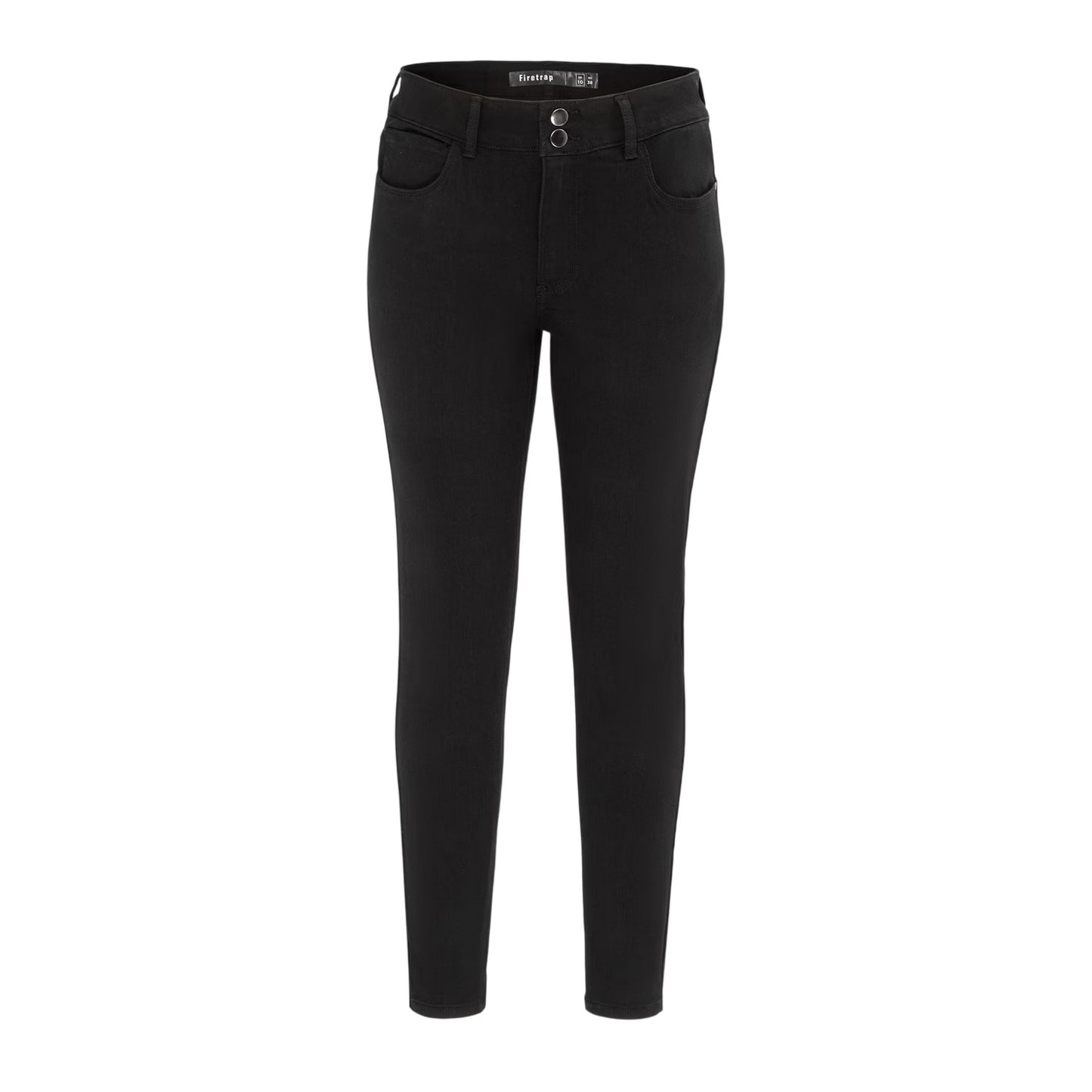 Black - Front - Firetrap Womens-Ladies Plain Skinny Jeans