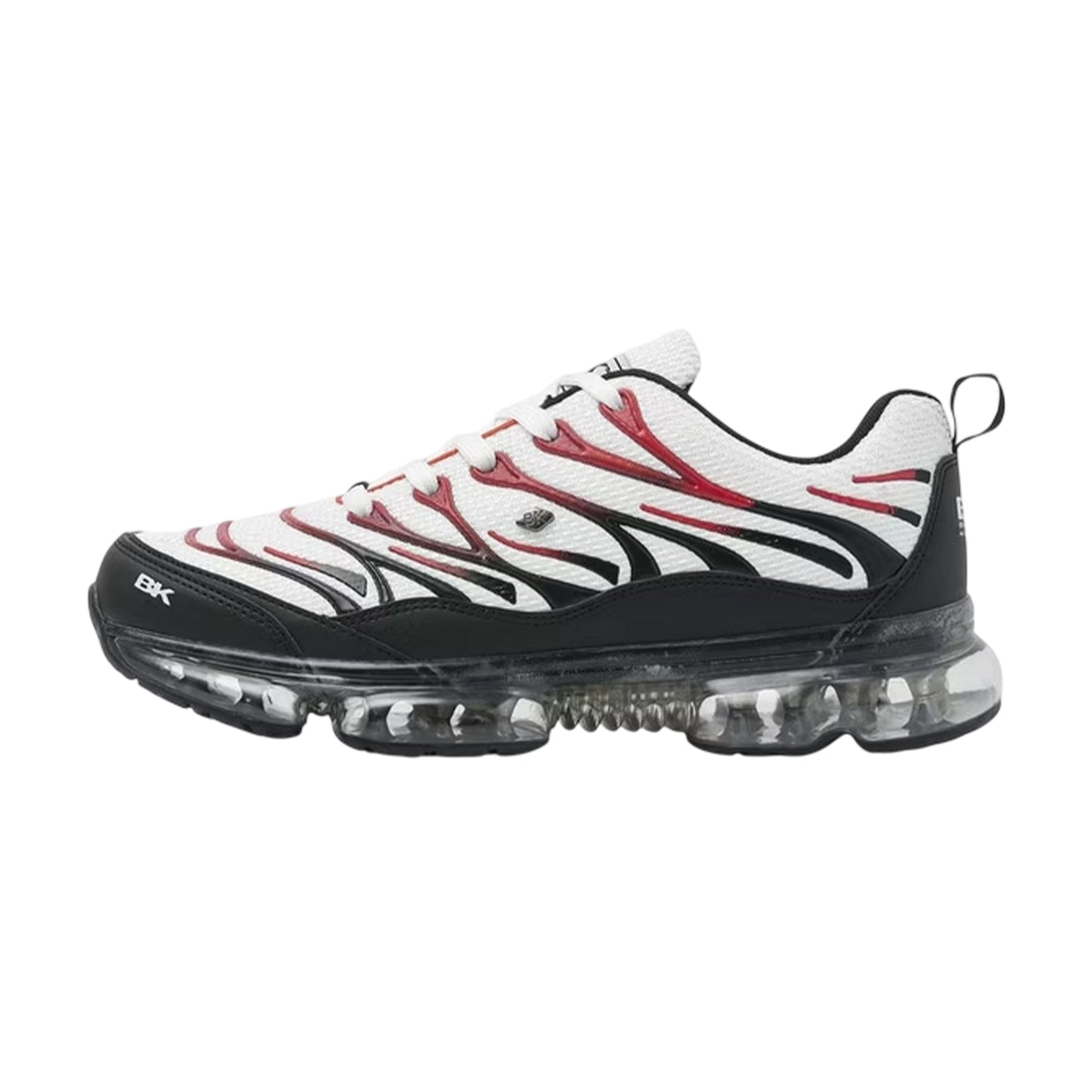 White-Black-Red - Side - British Knights Mens Urbex Mesh Air Cushioned Trainers