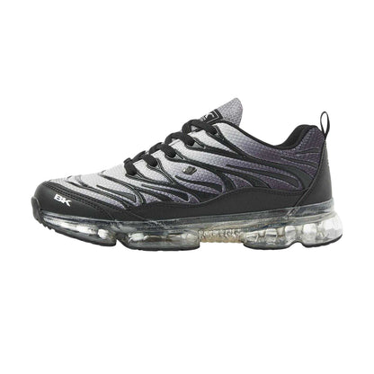 Grey-Black - Side - British Knights Mens Urbex Mesh Air Cushioned Trainers