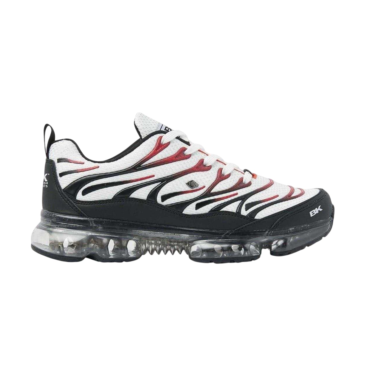 White-Black-Red - Front - British Knights Mens Urbex Mesh Air Cushioned Trainers