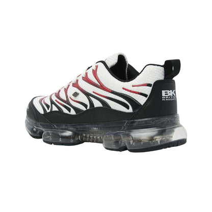White-Black-Red - Back - British Knights Mens Urbex Mesh Air Cushioned Trainers