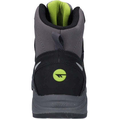 Grey-Lime - Back - Hi-Tec Mens Tec V Lite Psych Waterproof Hiking Boots