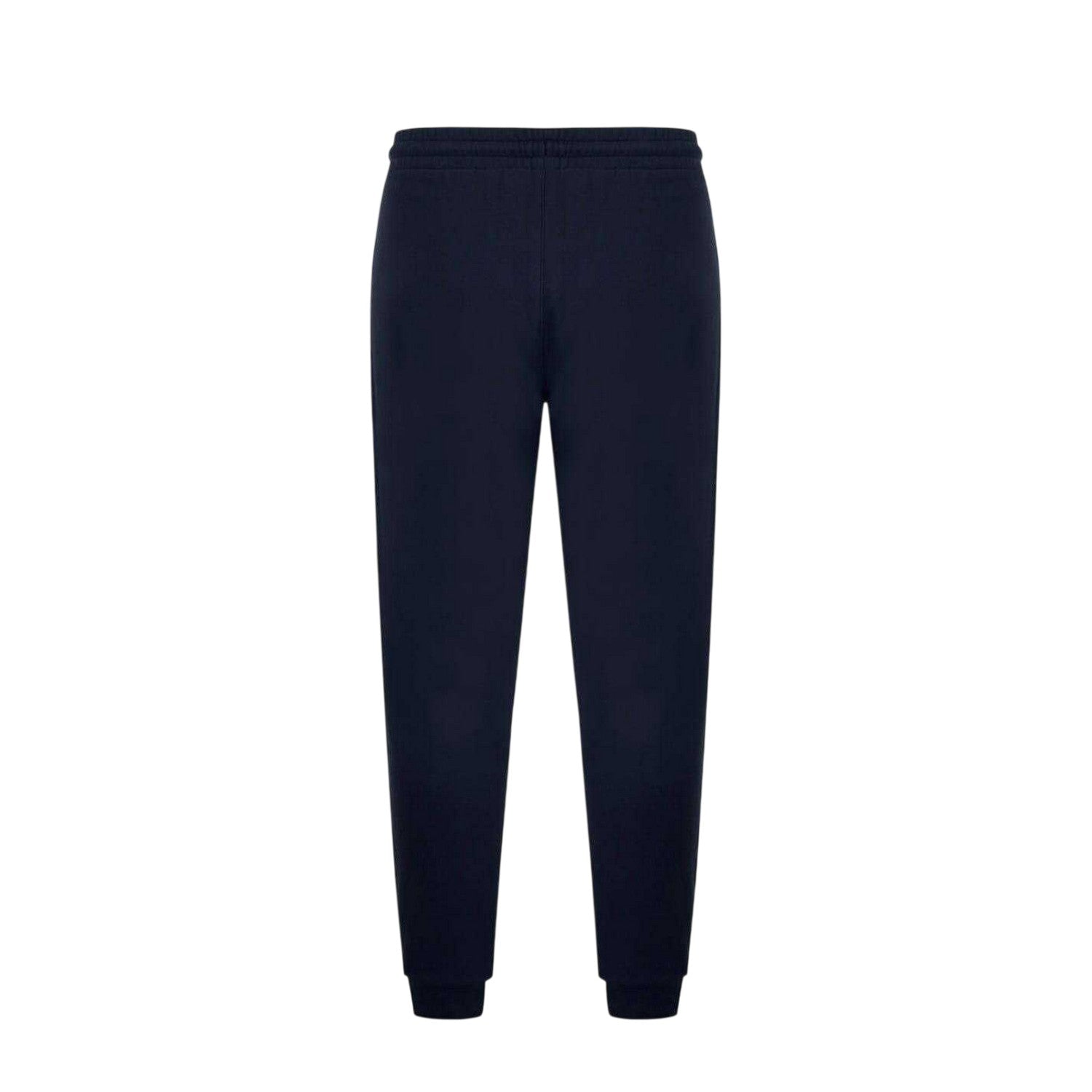 Black - Back - Lonsdale Mens Logo Ribbed Cuff Slim Joggers