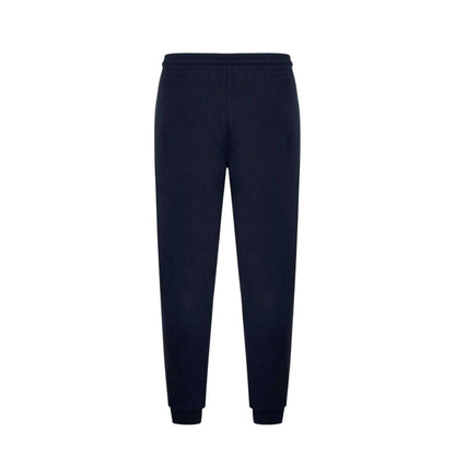 Black - Back - Lonsdale Mens Logo Ribbed Cuff Slim Joggers