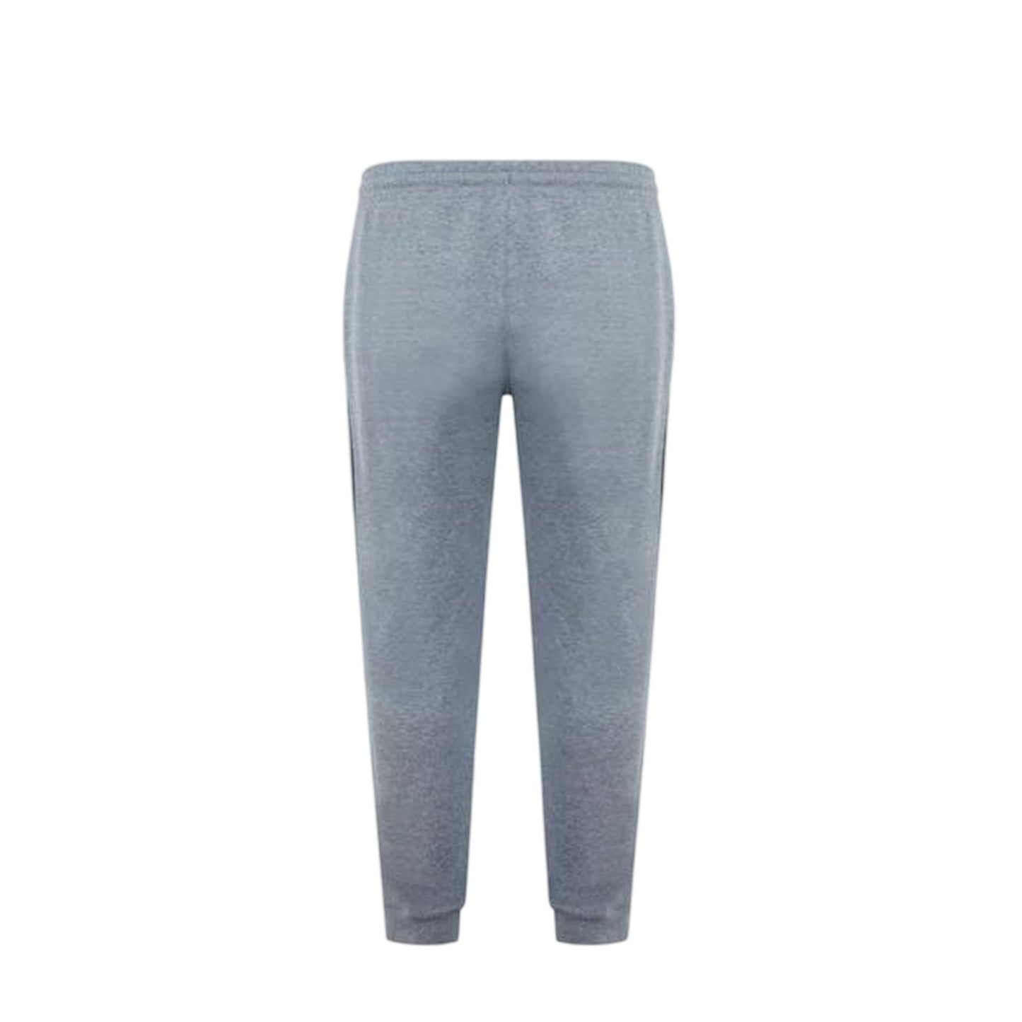 Dark Heather - Back - Lonsdale Mens Logo Ribbed Cuff Slim Joggers
