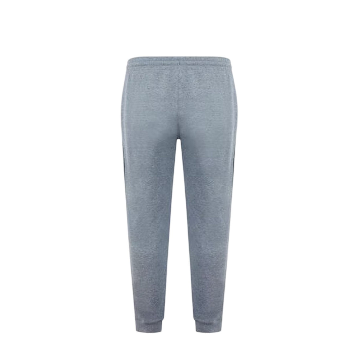 Dark Heather - Back - Lonsdale Mens Logo Ribbed Cuff Slim Joggers