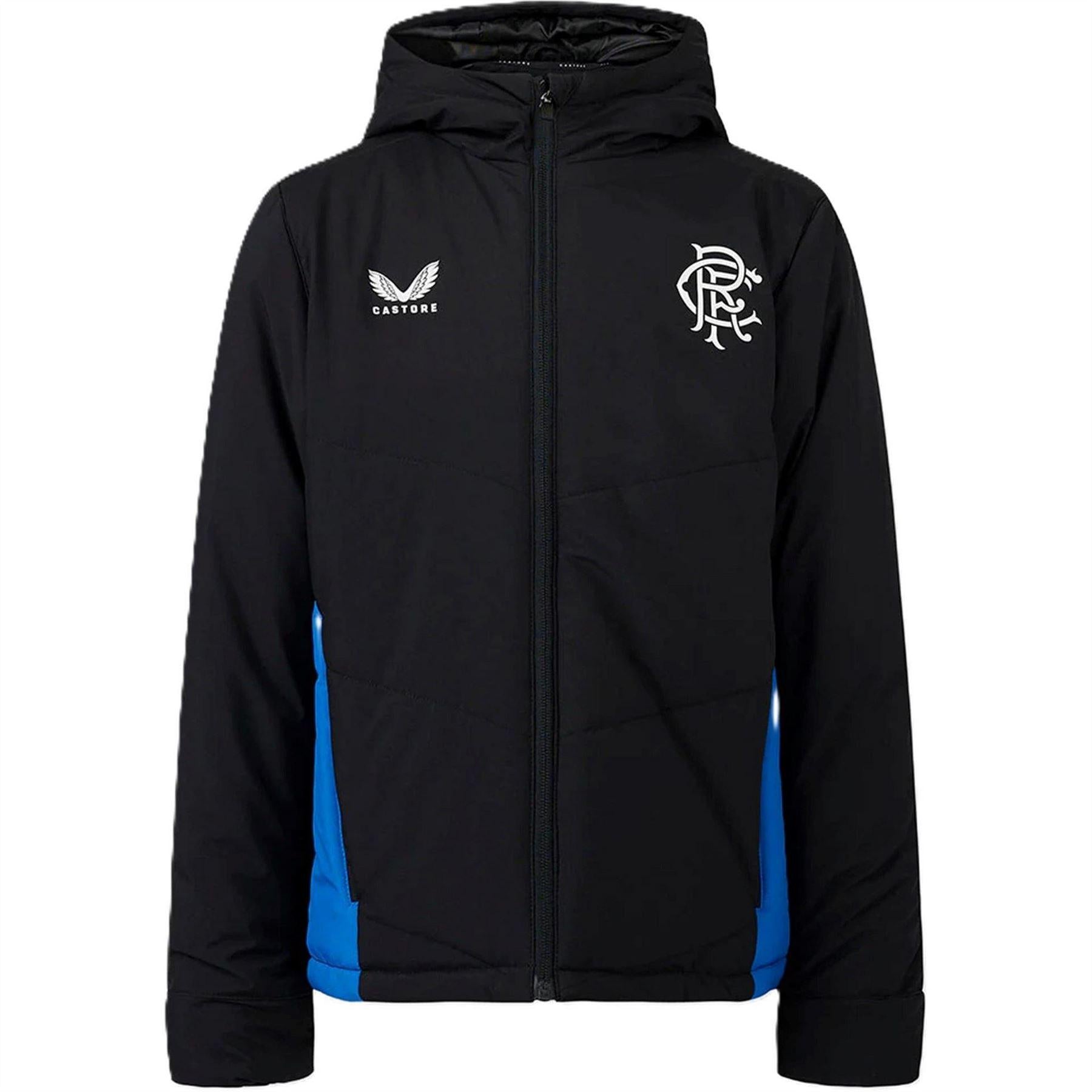 Peacoat Navy - Front - Castore Womens-Ladies Rangers FC Padded Jacket