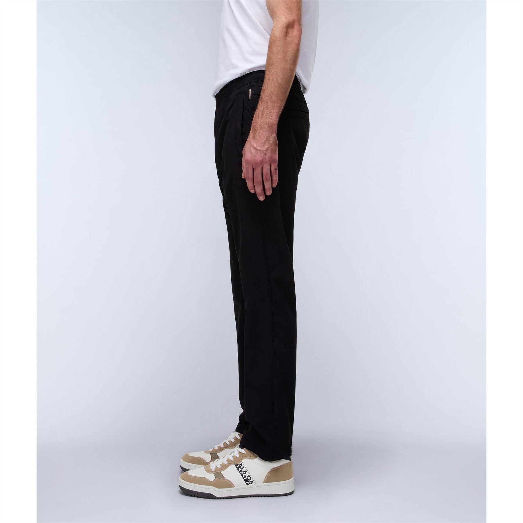 Black Beauty - Back - Napapijri Mens Logo Tapered Trousers