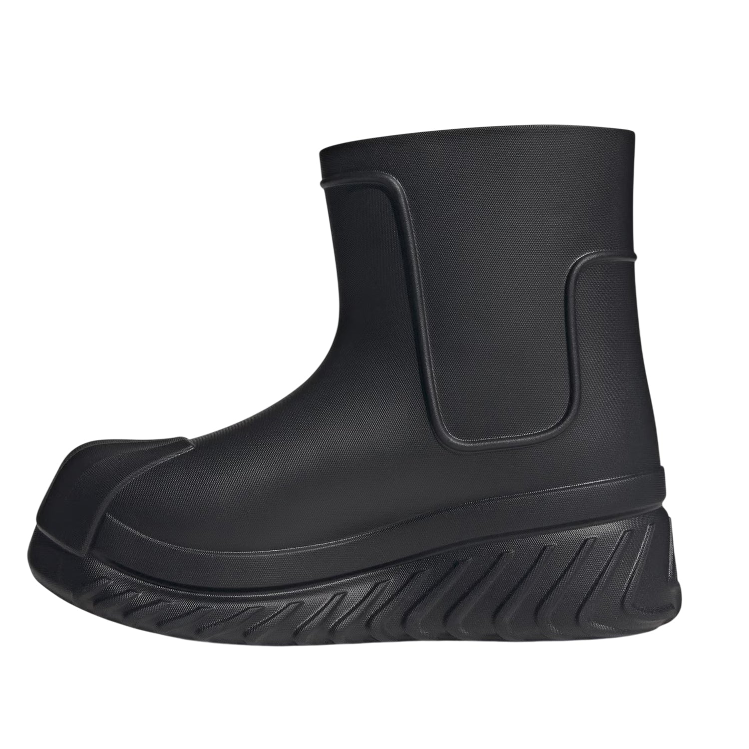 Black - Side - Adidas Womens-Ladies Superstar Wellington Boots