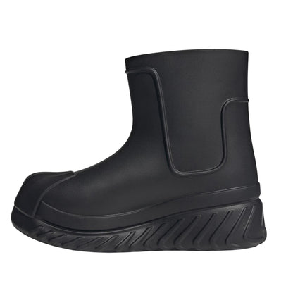 Black - Side - Adidas Womens-Ladies Superstar Wellington Boots