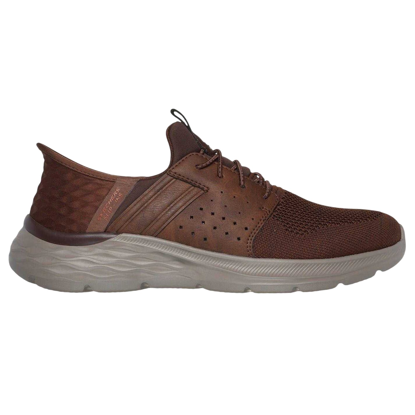 Dark Brown - Front - Skechers Mens Relaxed Fit Trainers