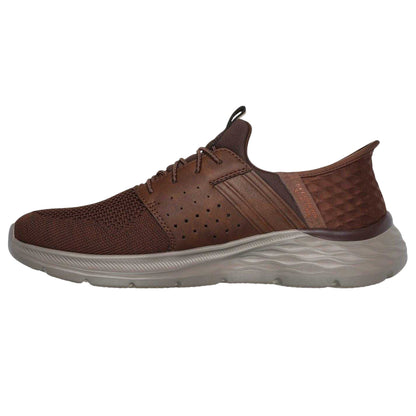 Dark Brown - Back - Skechers Mens Relaxed Fit Trainers