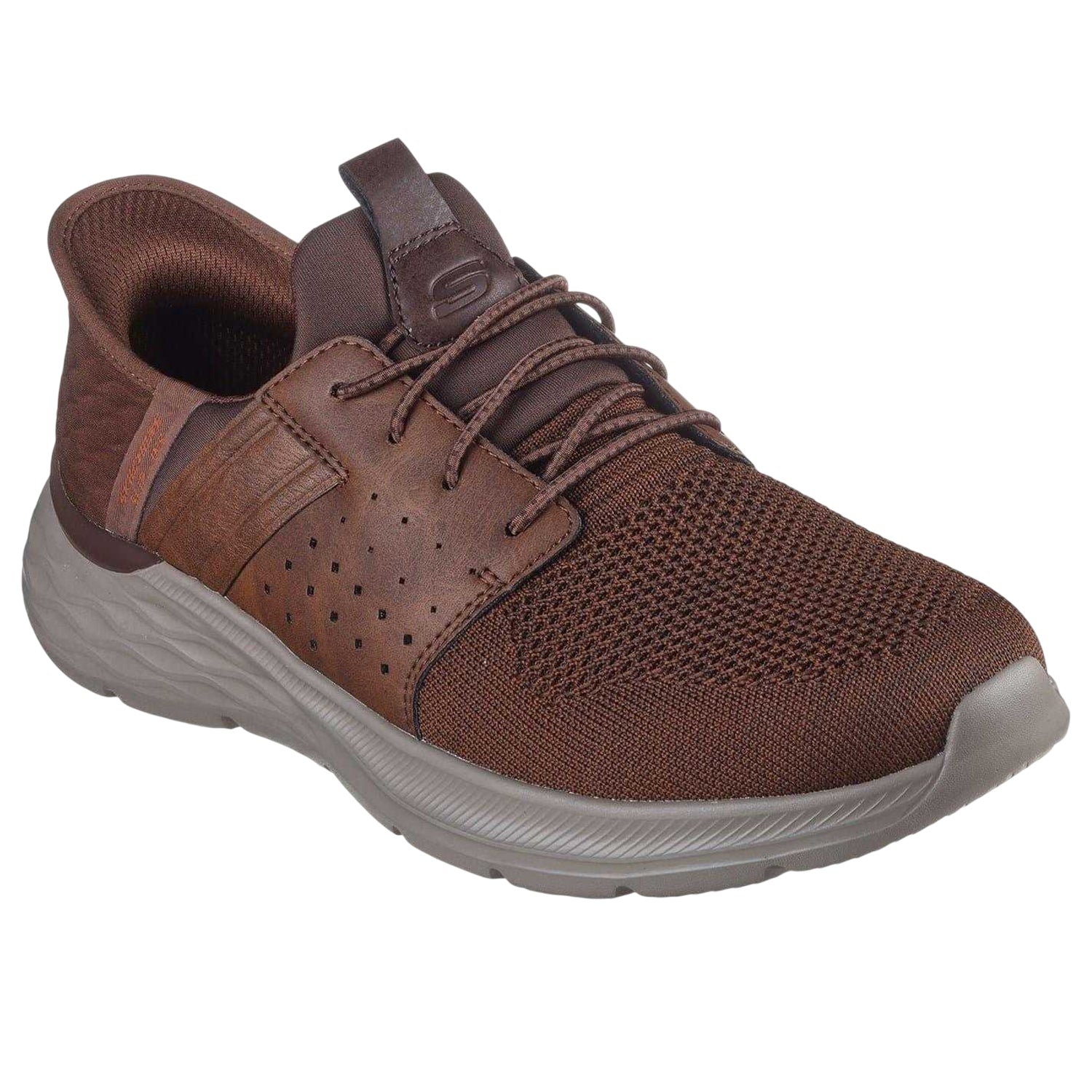 Dark Brown - Lifestyle - Skechers Mens Relaxed Fit Trainers