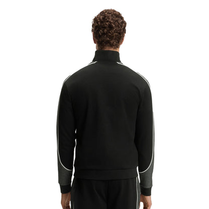 Black - Back - Boss Mens Colour Block Contrast Piping Track Jacket