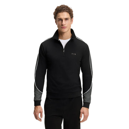 Black - Lifestyle - Boss Mens Colour Block Contrast Piping Track Jacket