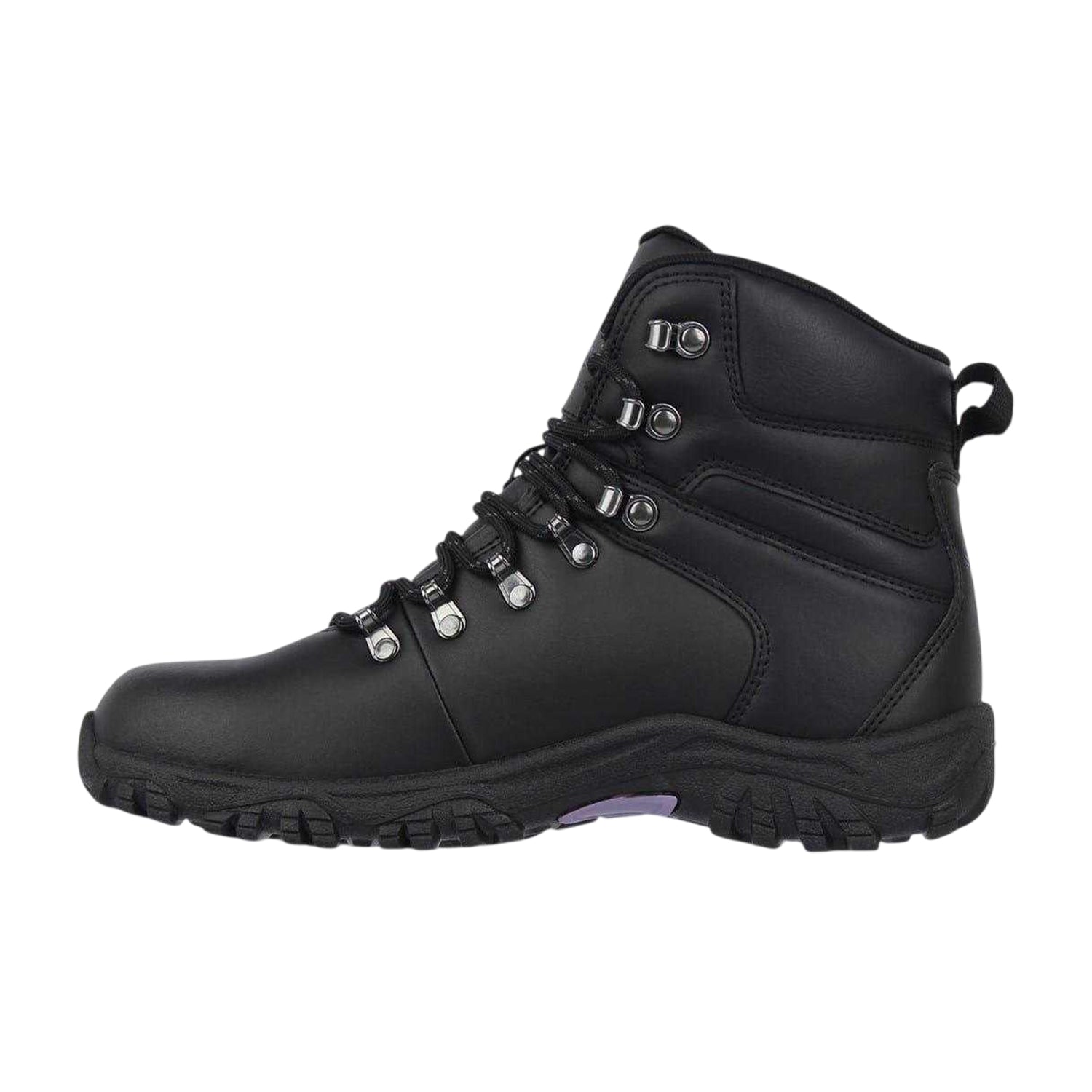 Black - Side - Gelert Womens-Ladies Coated Leather Walking Boots