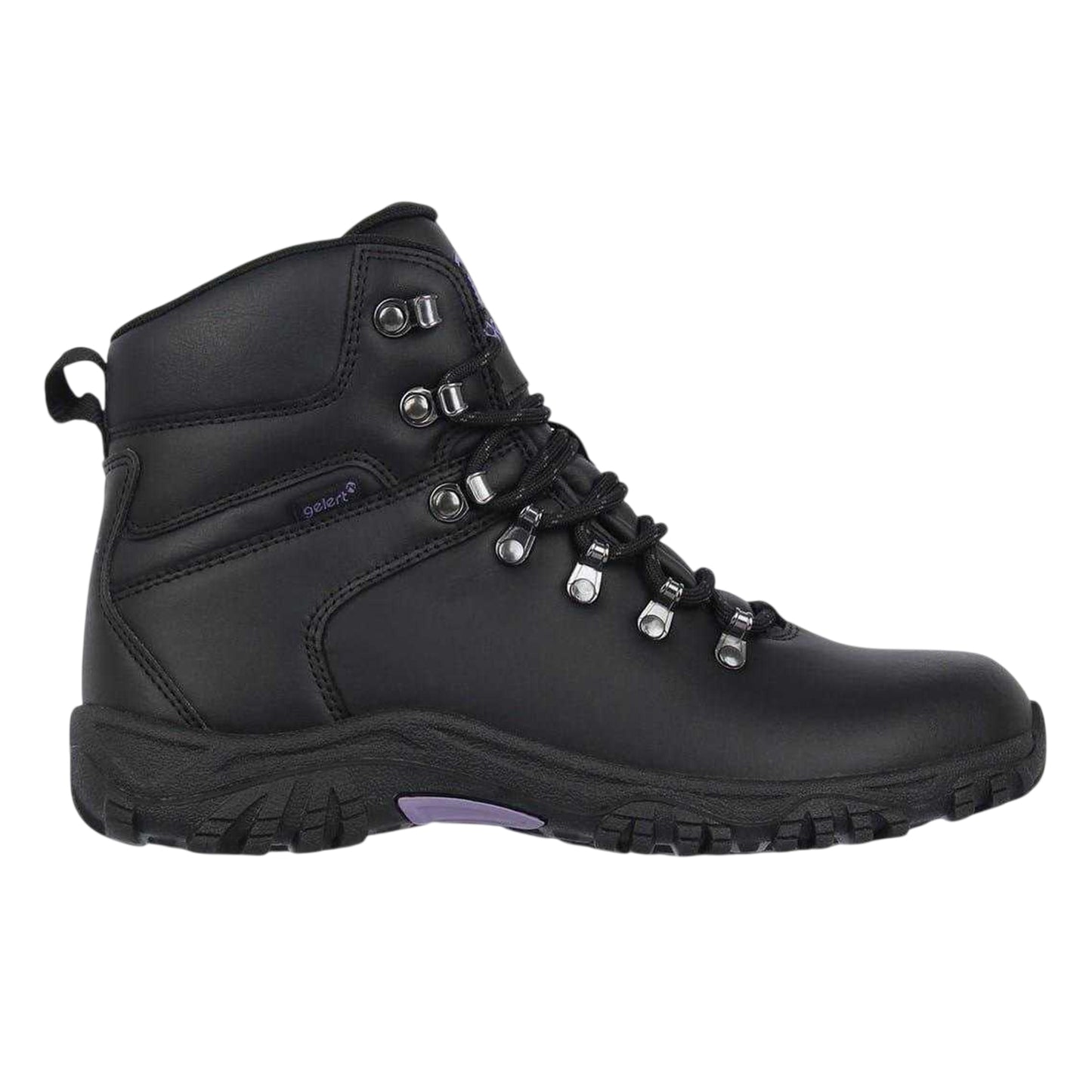 Black - Front - Gelert Womens-Ladies Coated Leather Walking Boots
