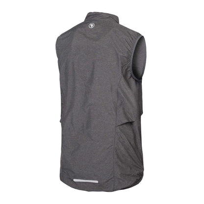 Black - Back - Endura Mens Paka Logo Gilet
