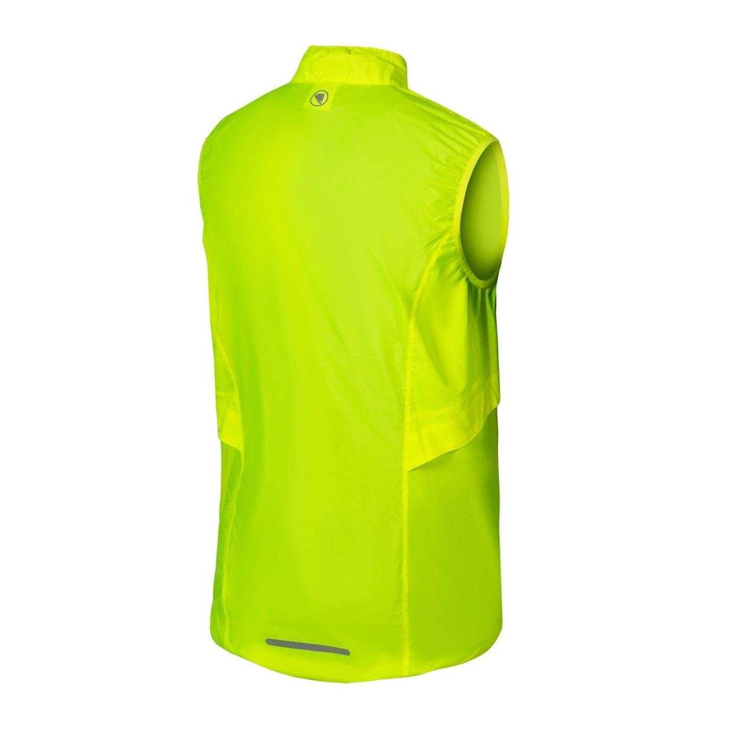 Hi Vis Yellow - Back - Endura Mens Paka Logo Gilet
