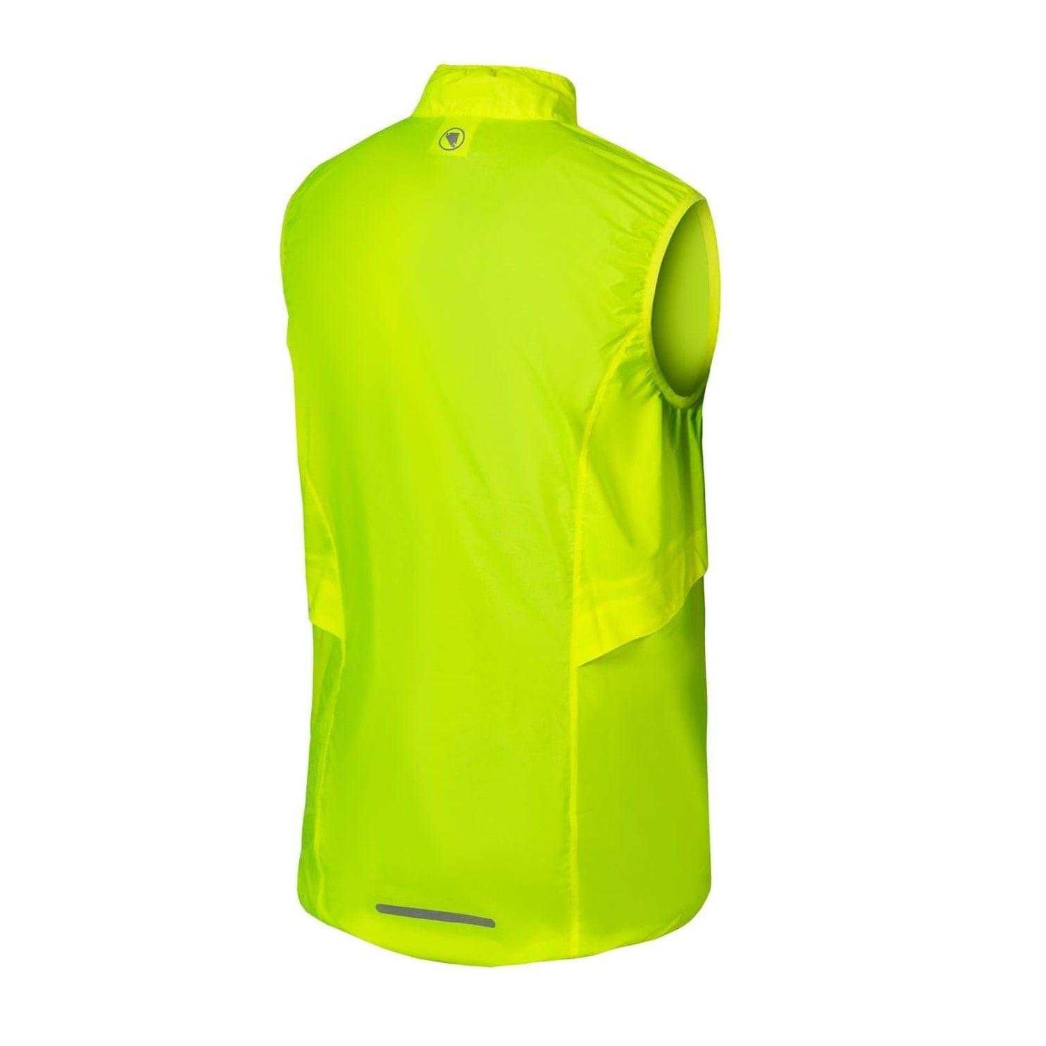 Hi Vis Yellow - Back - Endura Mens Paka Logo Gilet