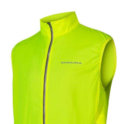 Hi Vis Yellow - Side - Endura Mens Paka Logo Gilet