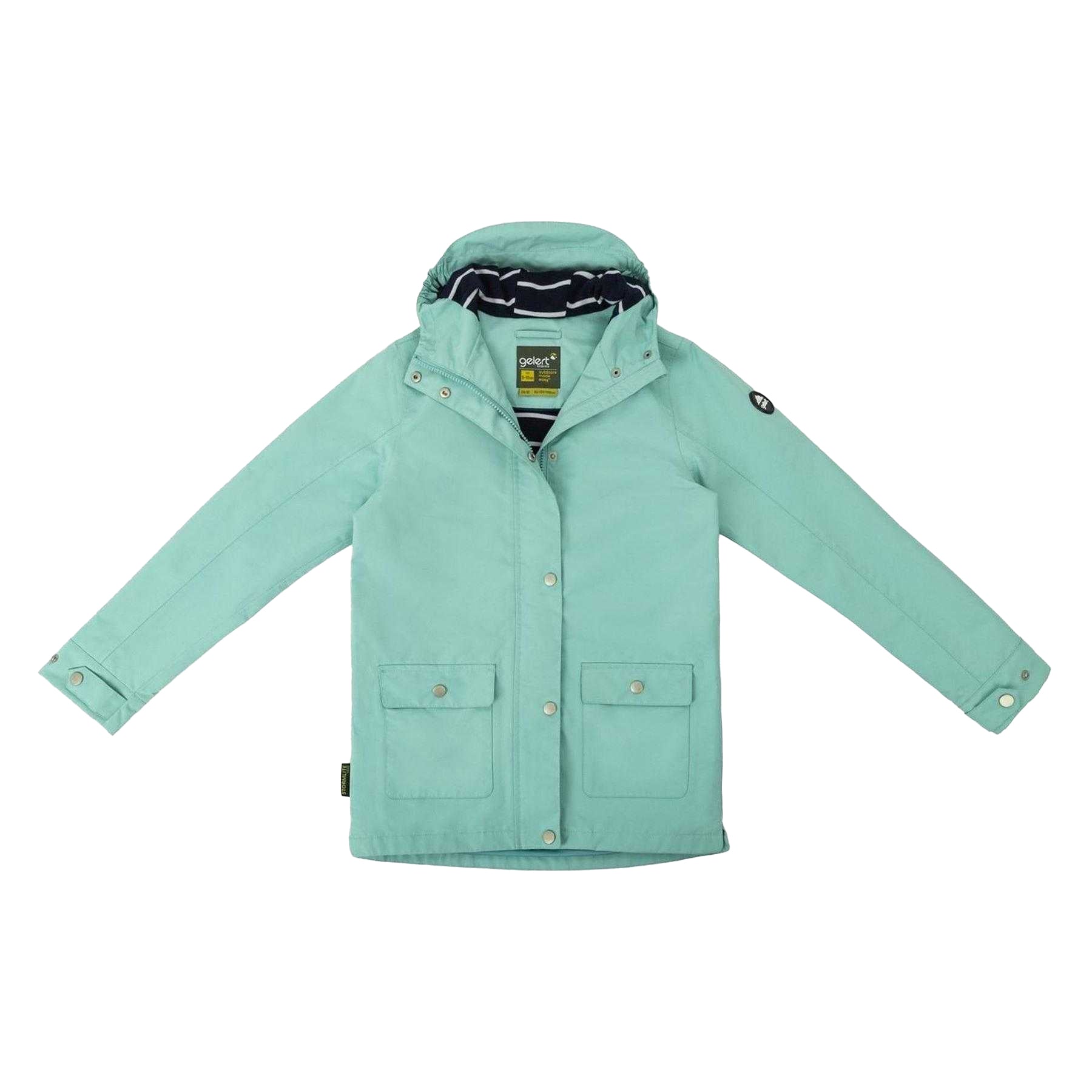 Sage Green - Front - Gelert Childrens-Kids Coast Hooded Waterproof Jacket