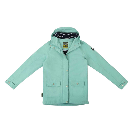 Sage Green - Front - Gelert Childrens-Kids Coast Hooded Waterproof Jacket