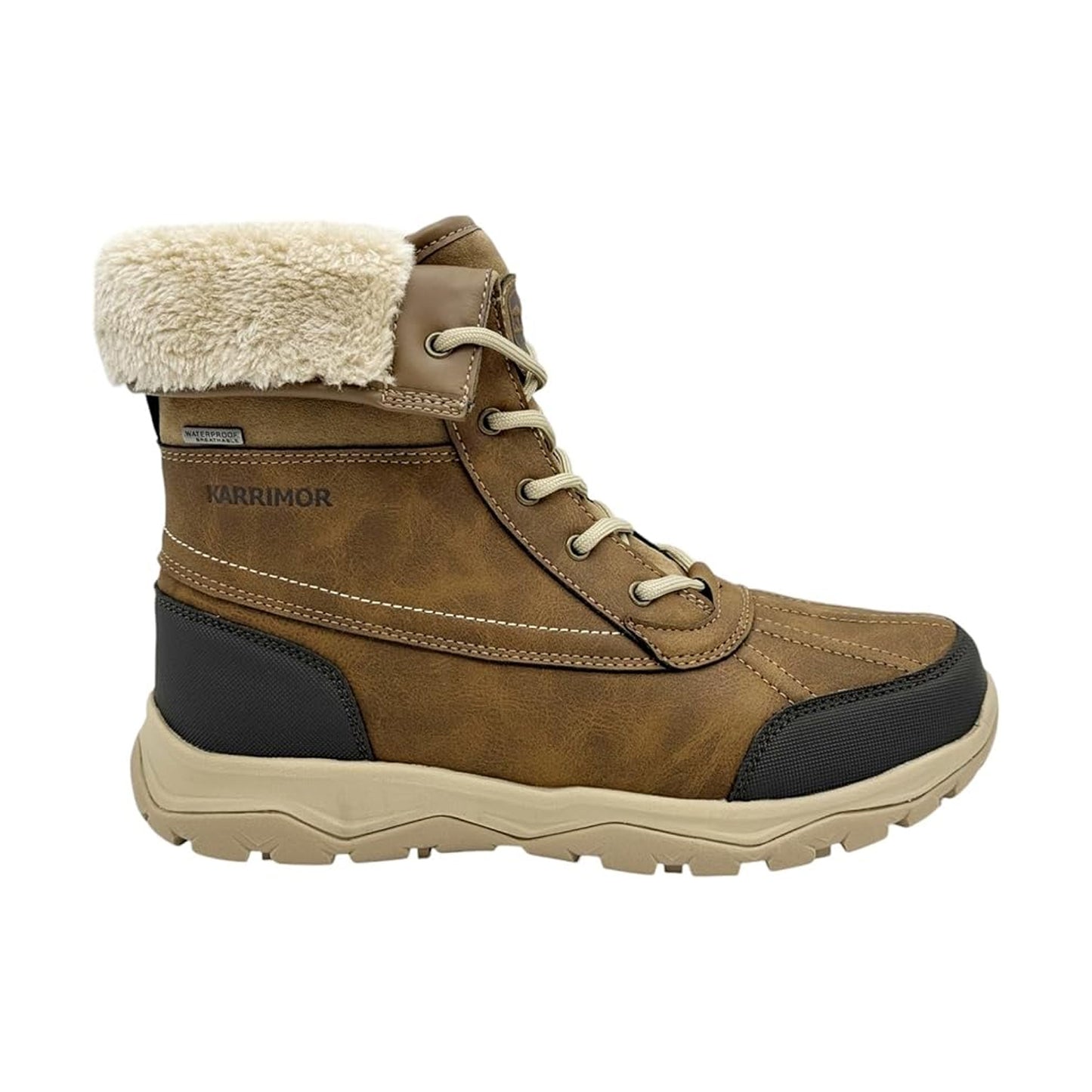 Brown - Front - Karrimor Womens-Ladies Edmonton Leather Winter Boots