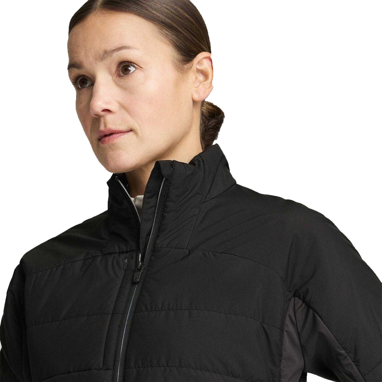 Puma Black - Side - Puma Womens-Ladies Kyley Performance Quilted Golf Jacket