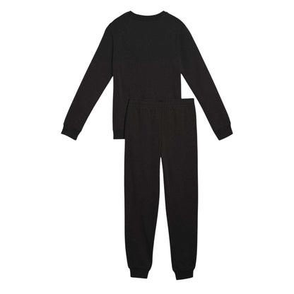 Black - Back - Puma Childrens-Kids No.1 Logo Fleece Tracksuit Set