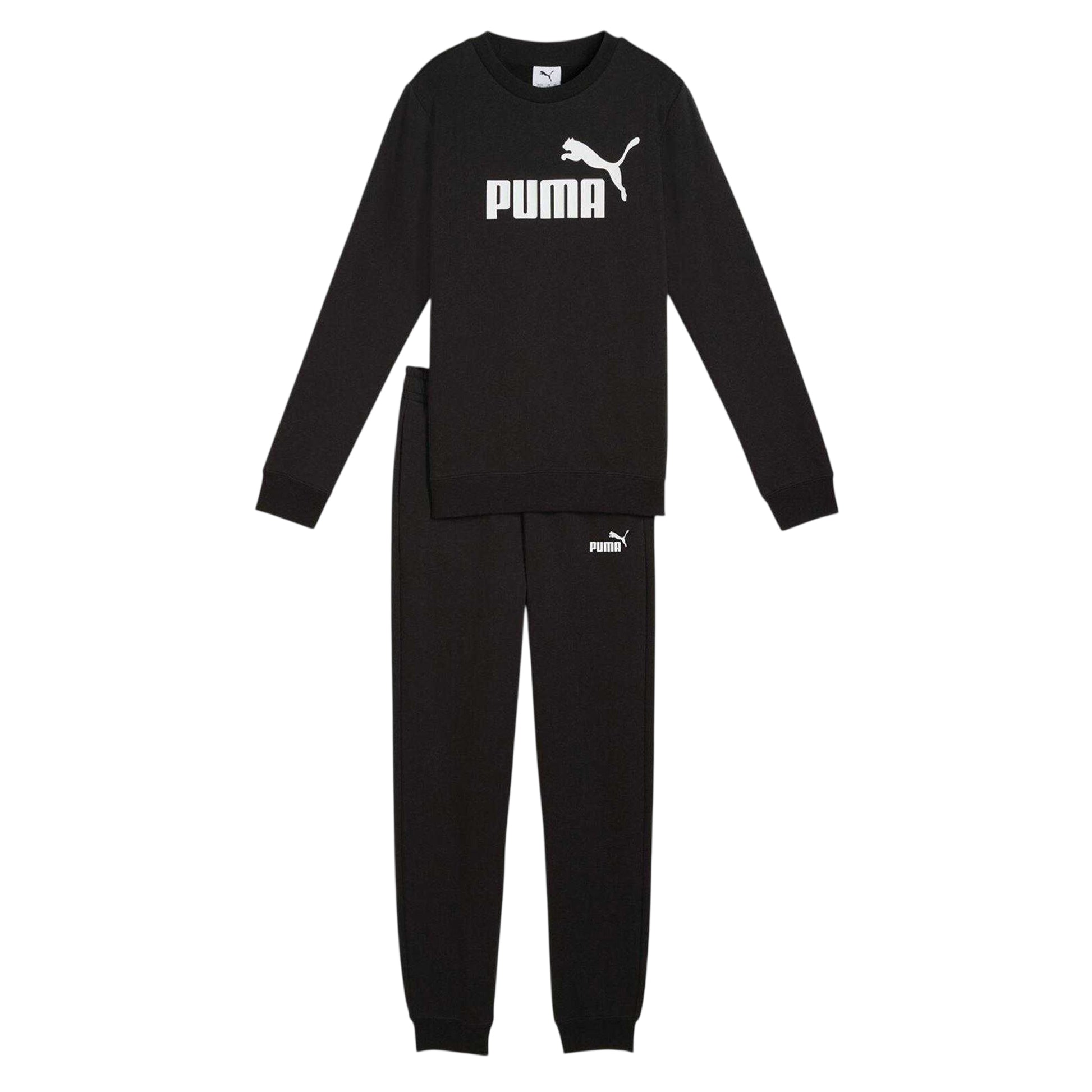 Black - Front - Puma Childrens-Kids No.1 Logo Fleece Tracksuit Set