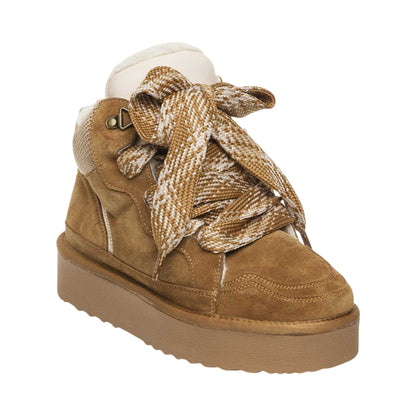 Chestnut-Suede - Lifestyle - Steve Madden Womens-Ladies Paci Checkboard Suede Boots
