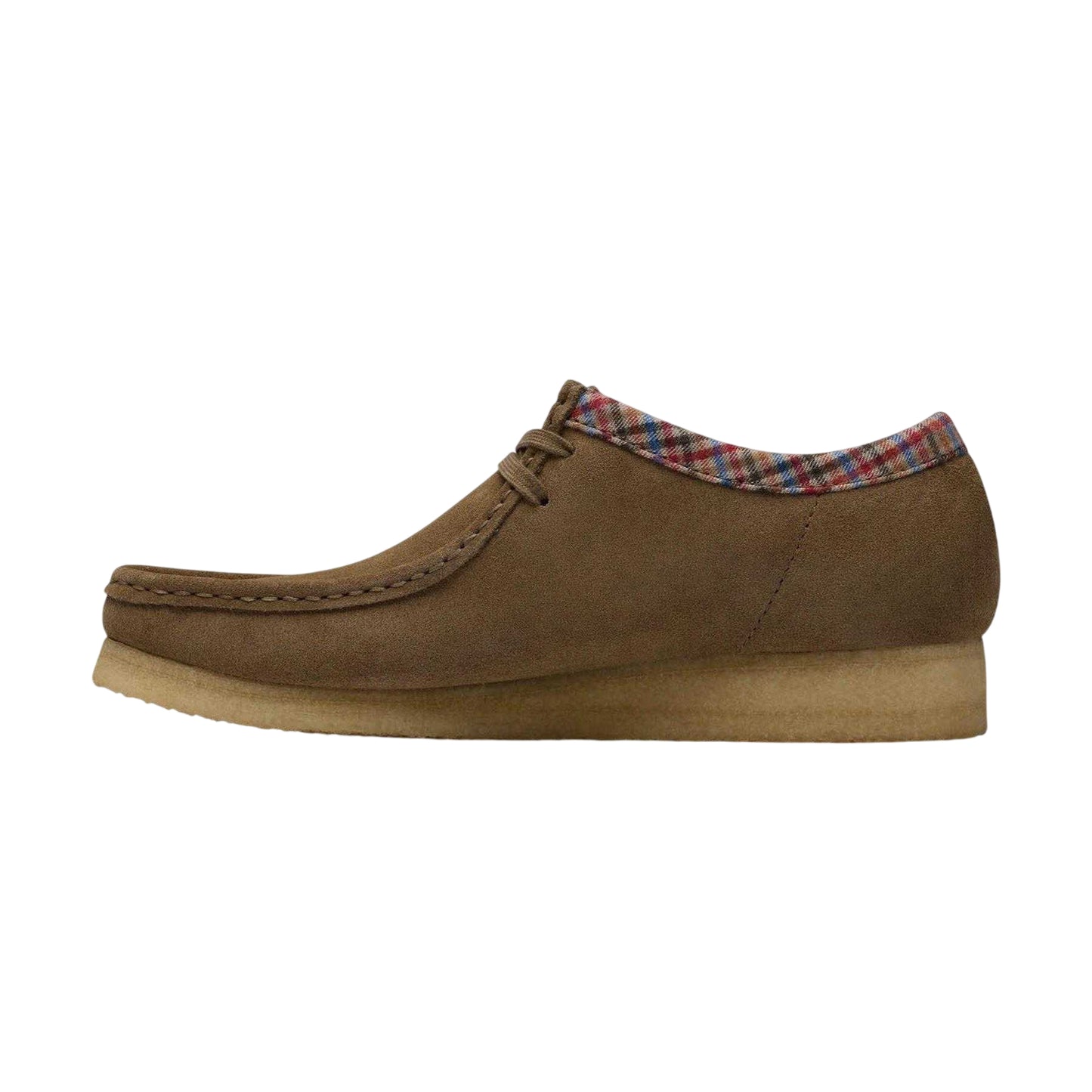 Brown - Side - Clarks Originals Mens Wallabee Suede Boat Shoes
