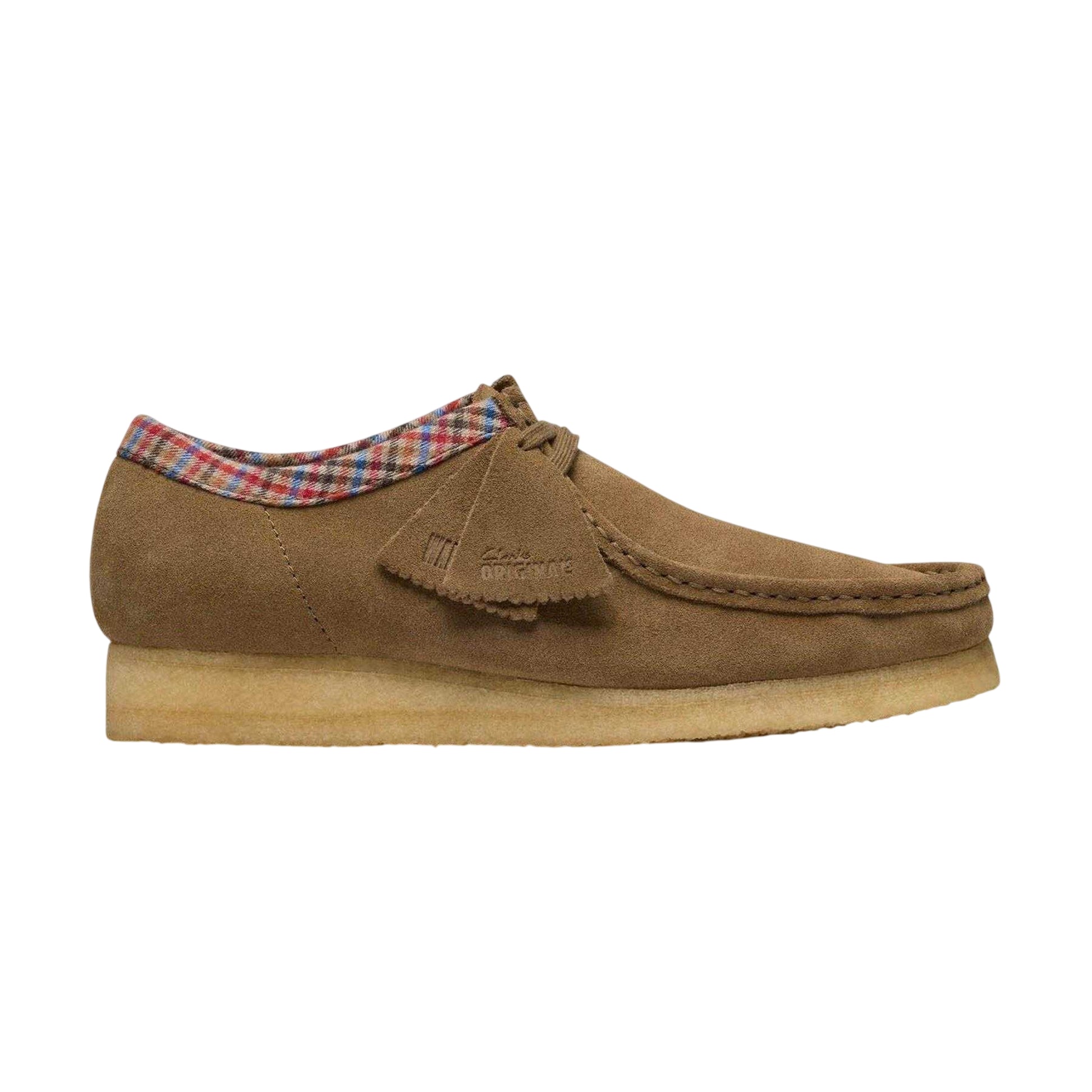 Brown - Front - Clarks Originals Mens Wallabee Suede Boat Shoes