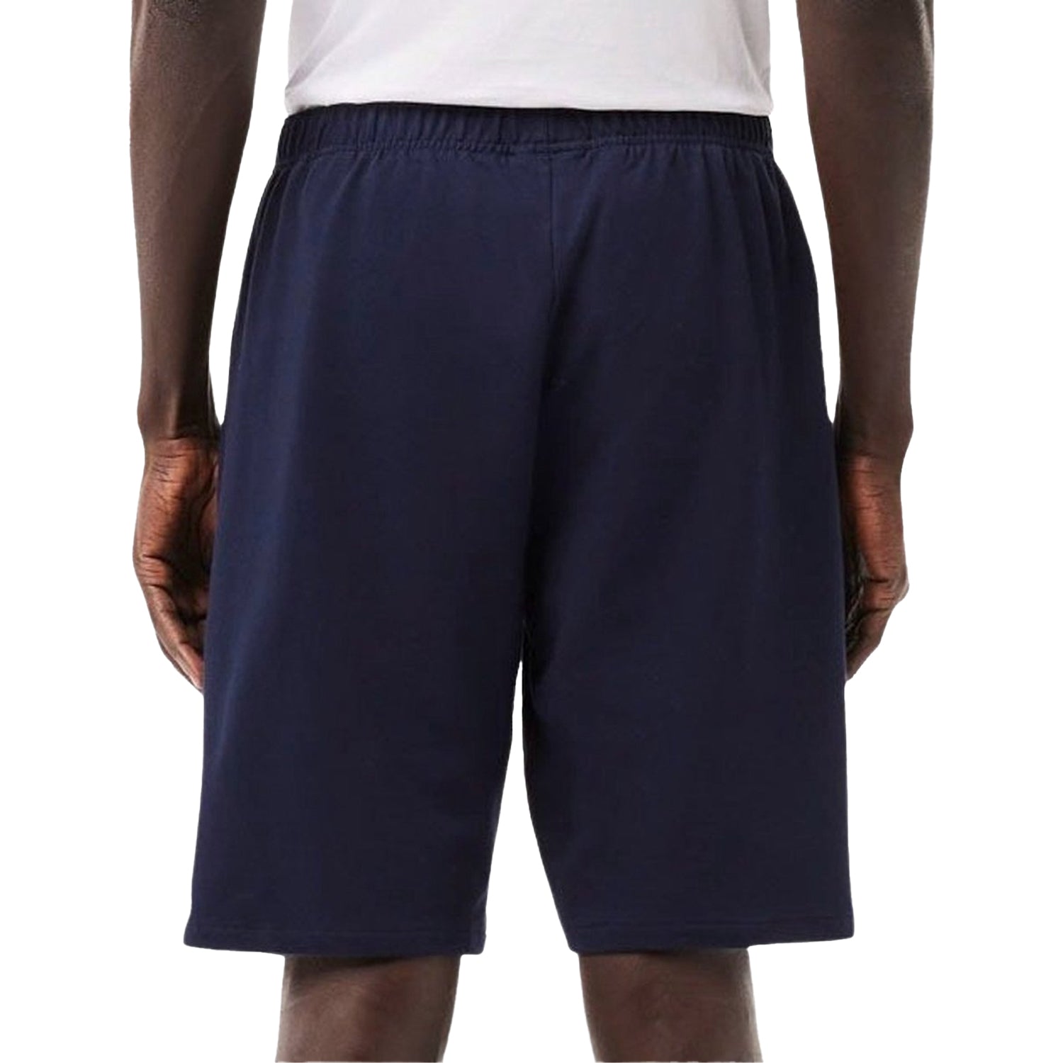 Blue - Back - Lacoste Mens Loungewear Fleece Shorts