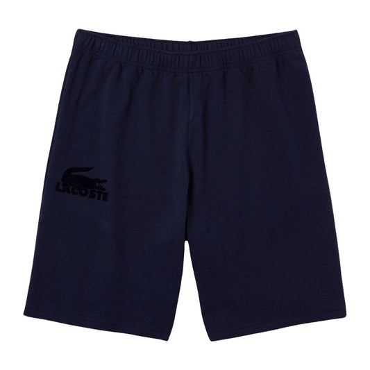 Blue - Front - Lacoste Mens Loungewear Fleece Shorts