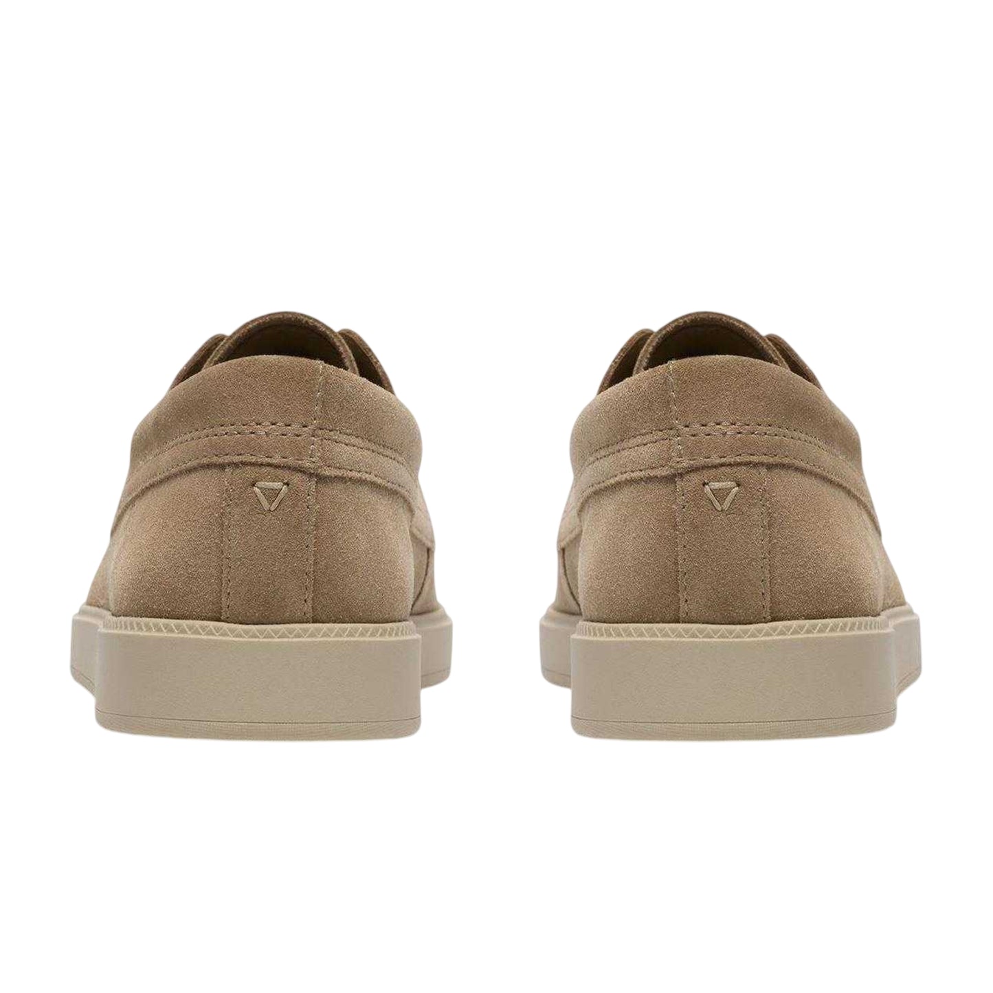 Dark Sand - Back - Clarks Mens Lockford Suede Boat Shoes