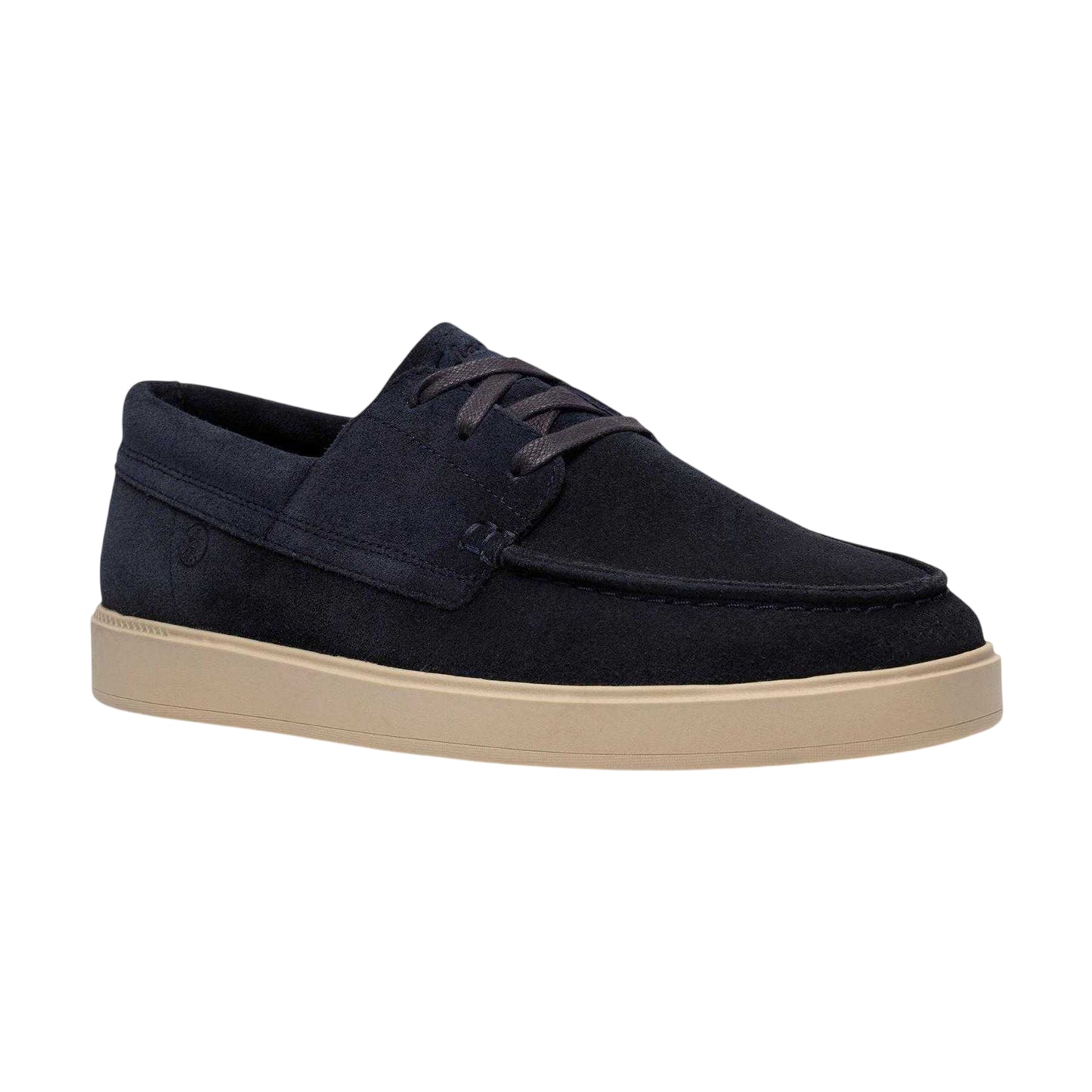 Navy - Front - Clarks Mens Lockford Suede Boat Shoes
