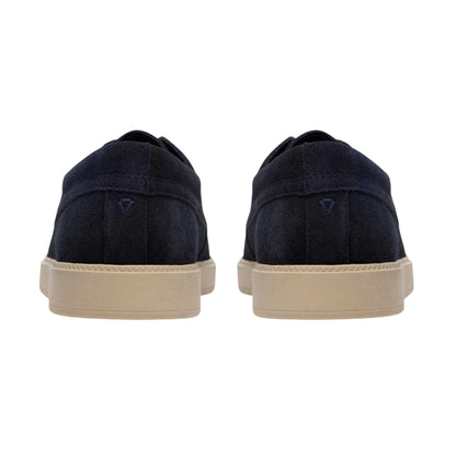 Navy - Back - Clarks Mens Lockford Suede Boat Shoes